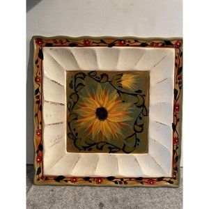 1 Vintage Certified International 13 by 13 Square Platter Designed By Margaret L